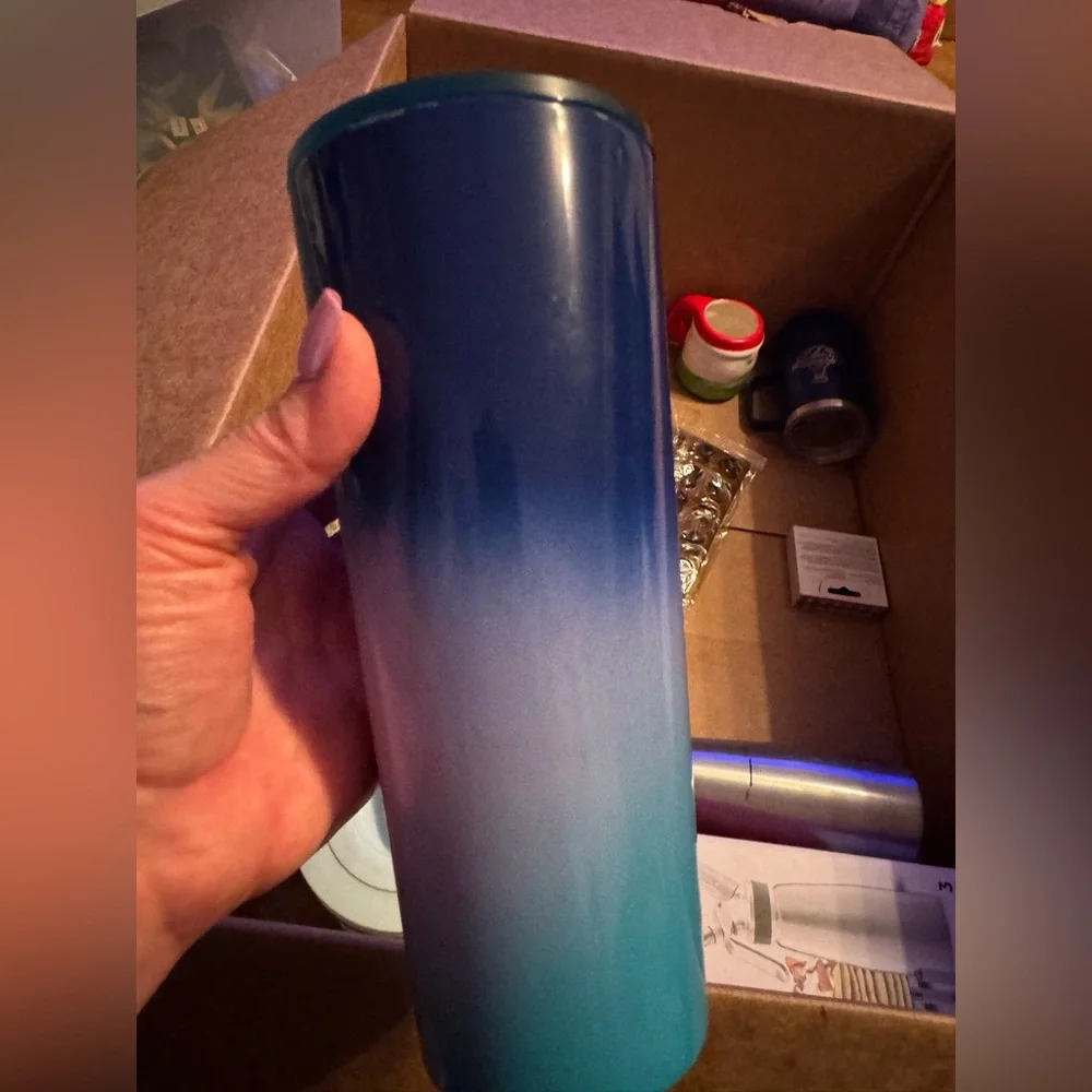 Starbucks  2022 steel tumbler Pink & Teal Green NEW *has a chip